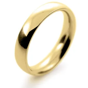 Court Profile Wedding Rings - Yellow Gold 